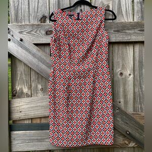 Alyx Orange and Blue Sleeveless Sheath Dress